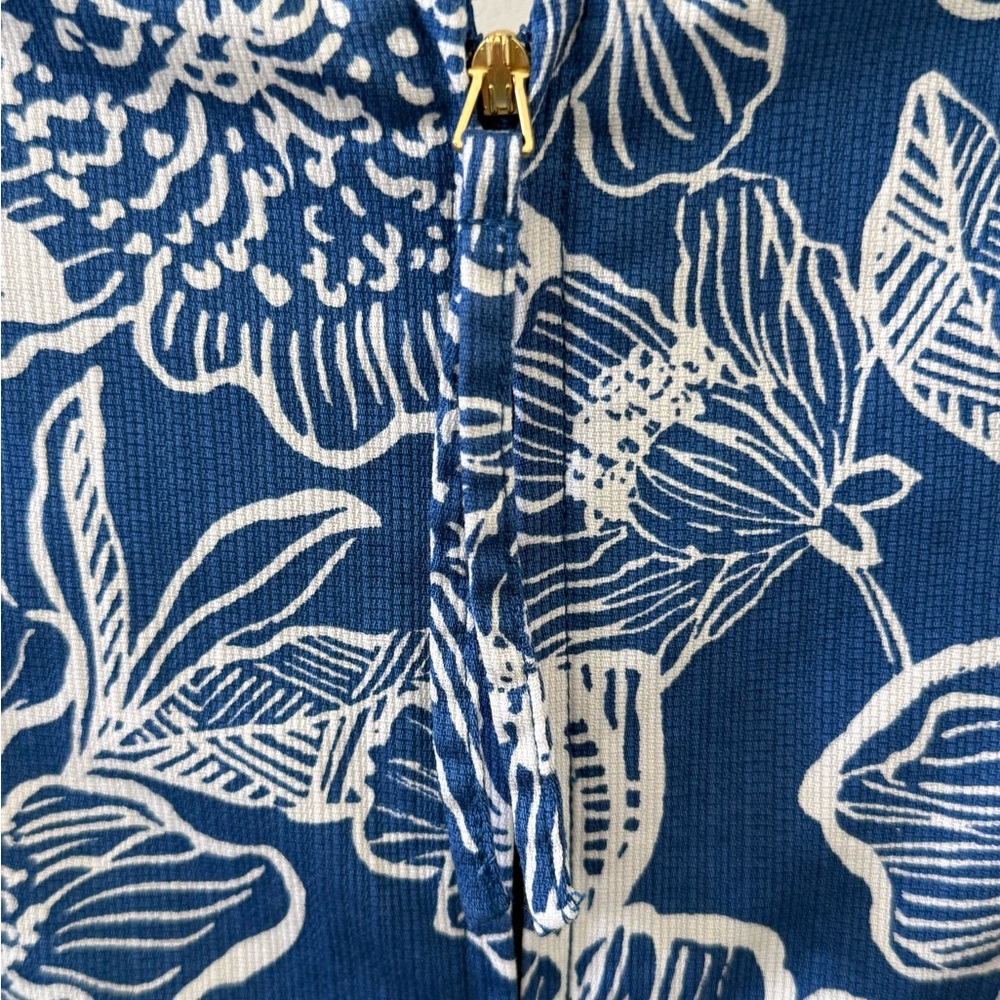 Lilly Pulitzer Lala Skirted Blue and White Patterned Romper - Picture 5 of 6